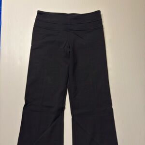 lululemon athletica Black Wide Waistband Reversible Flare Leggings